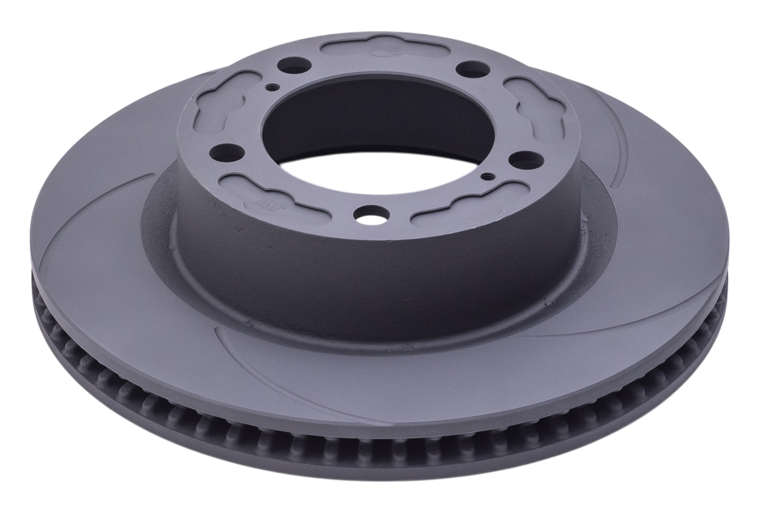 Single D-Line rotor from the 4Runner (5th Gen 4WD) Rear Brake Upgrade Kit, highlighting its durable construction and vented design.