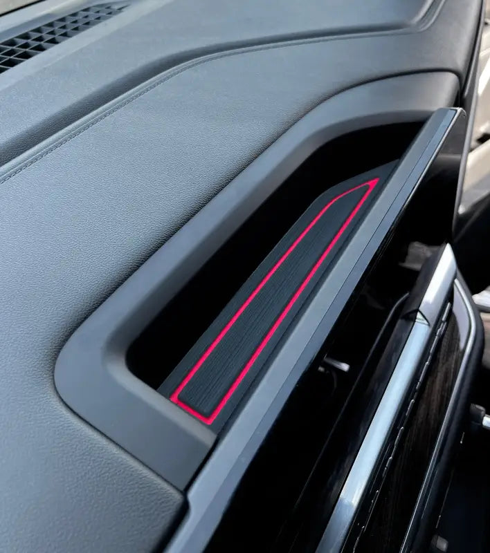 Car dashboard storage compartment with Dash Top Cubby Foam Insert for Chevrolet Silverado