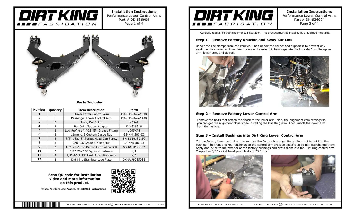 Performance Lower Control Arms