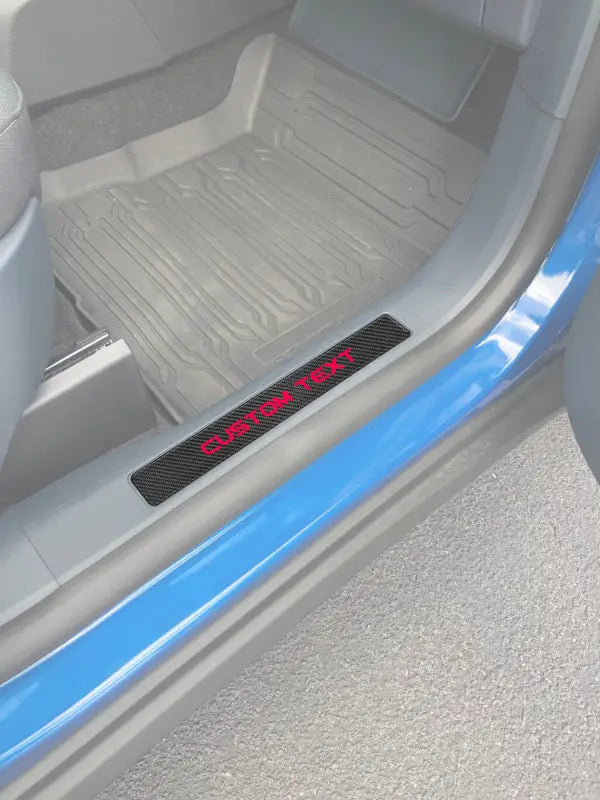 Car door sill protector with domed front door sill overlays for Ford Maverick 2022-2024