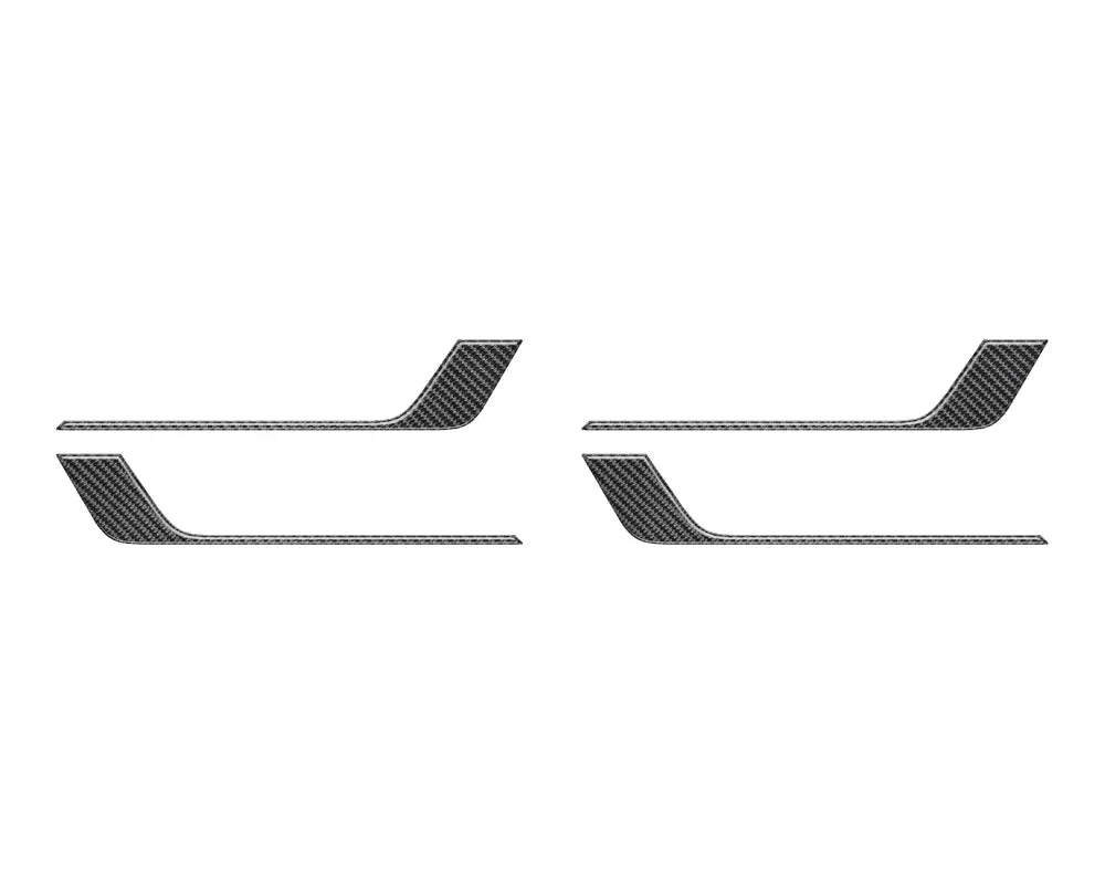 Set of four carbon fiber door lower accent trims compatible with 2022-2024 Toyota Tundra, ideal for a complete interior enhancement.