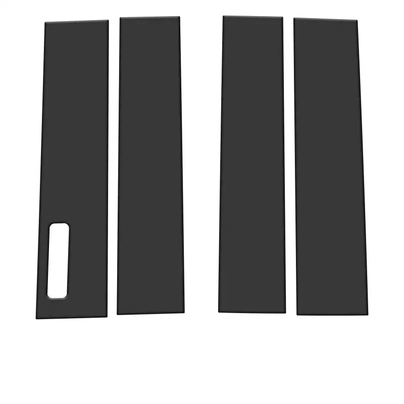 Black rectangular pillar post trim for Ford Super Duty 2017-2022 Door Pillars Accent Trim