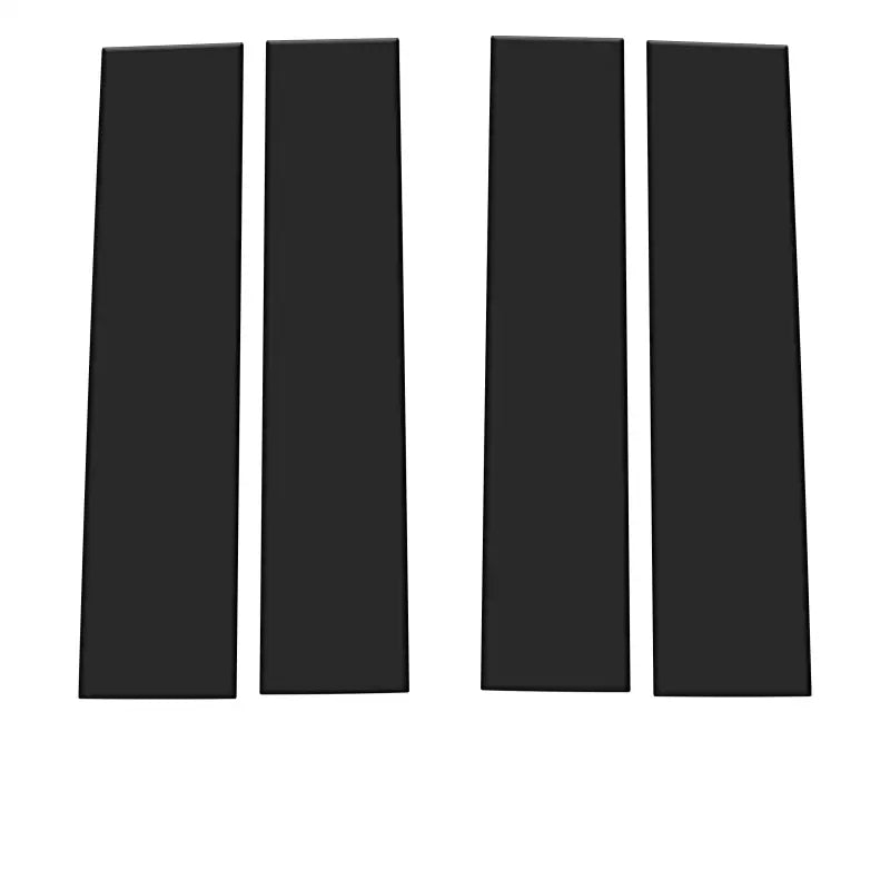 Four black pillar post trim covers for Ford Super Duty 2017-2022 door pillars