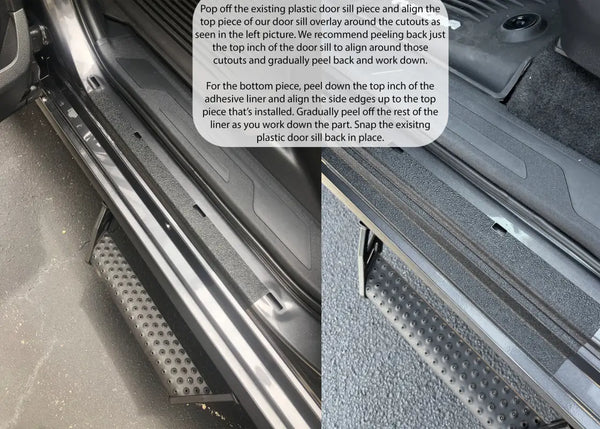 Door Sill Protection Overlays Fits 2022-2026 Toyota Tundra