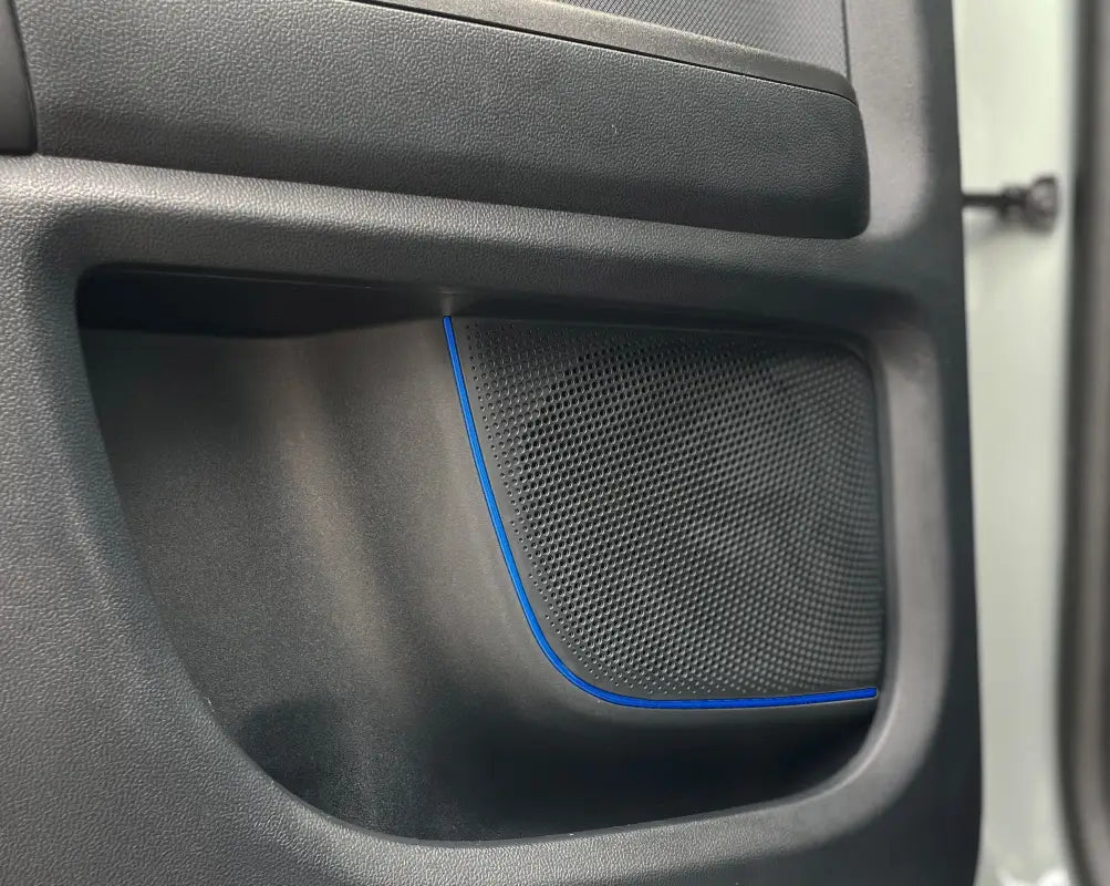 Car door speaker with accent overlays for 2021-2024 Ford Bronco Sport