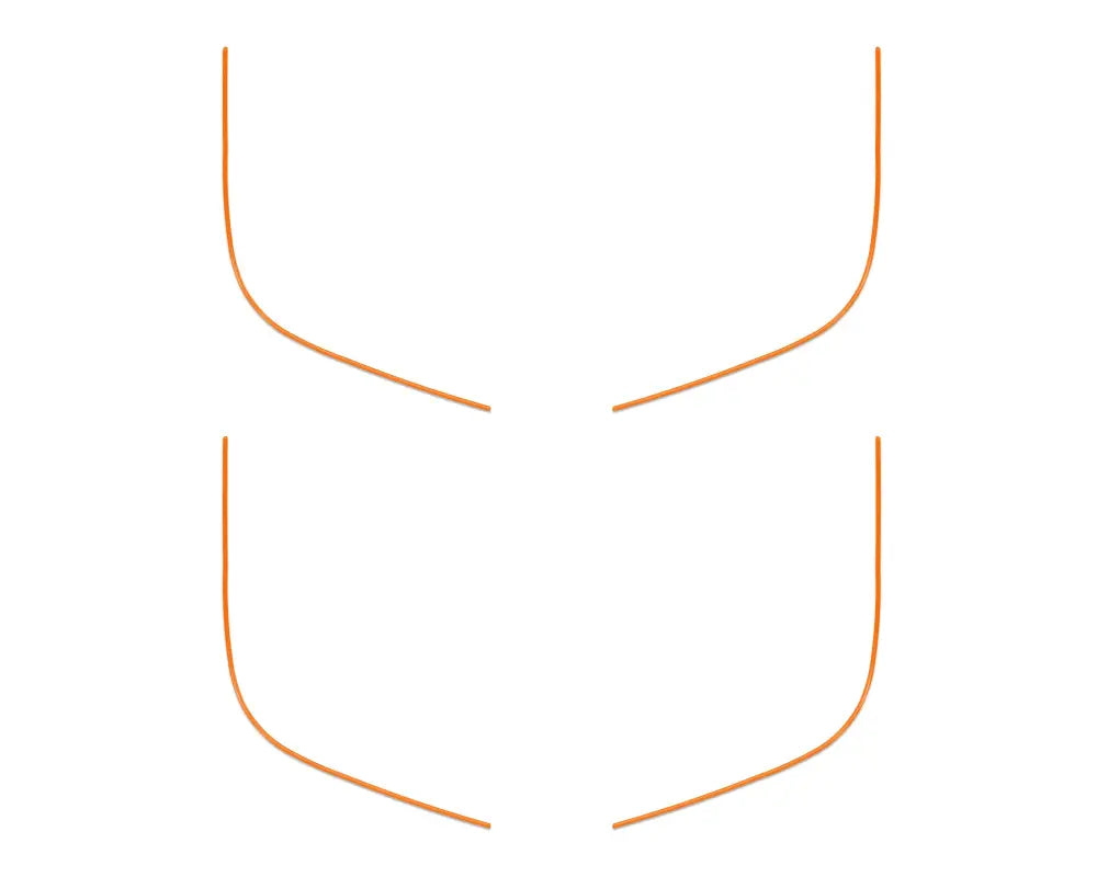 Abstract orange door speaker accent overlays for Ford Bronco Sport 2021-2024