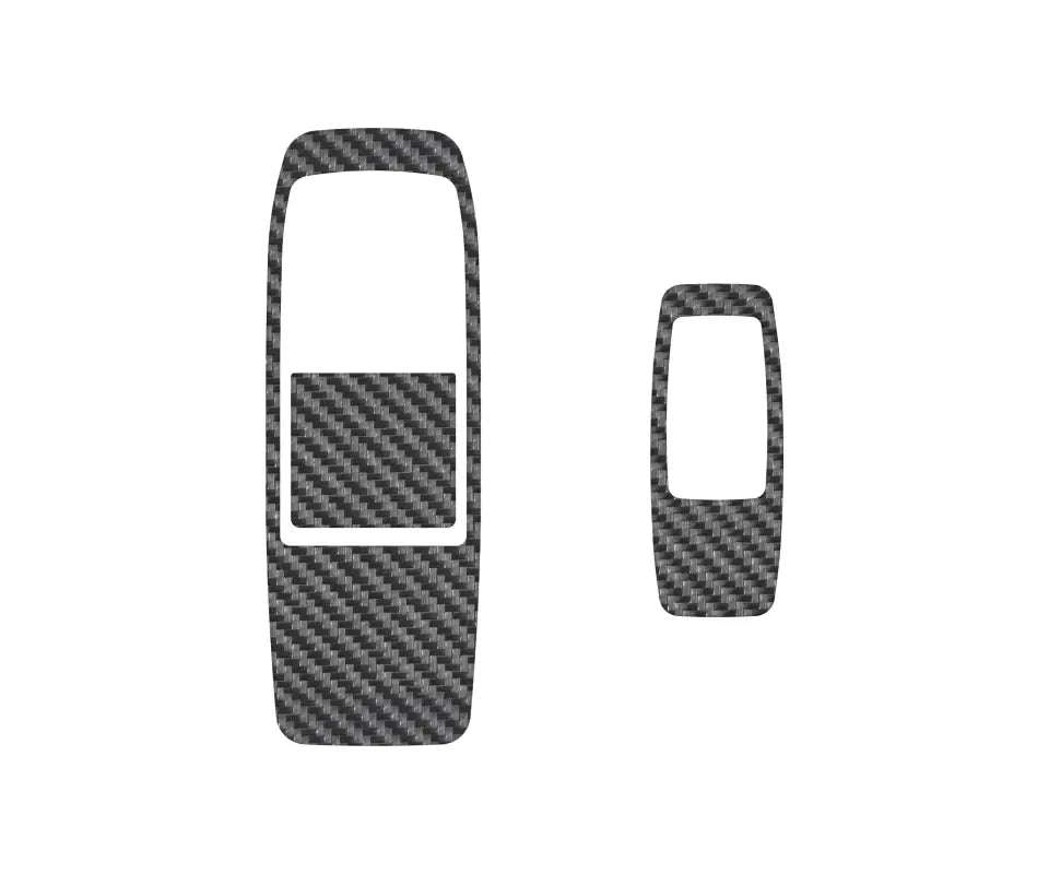 Carbon fiber door switch accent overlays for 2019-2023 Ford Ranger interior upgrade