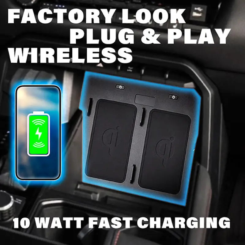 Dual Wireless Phone Charger for 2022+ Toyota Tundra & 2023+ Toyota Sequoia - Other