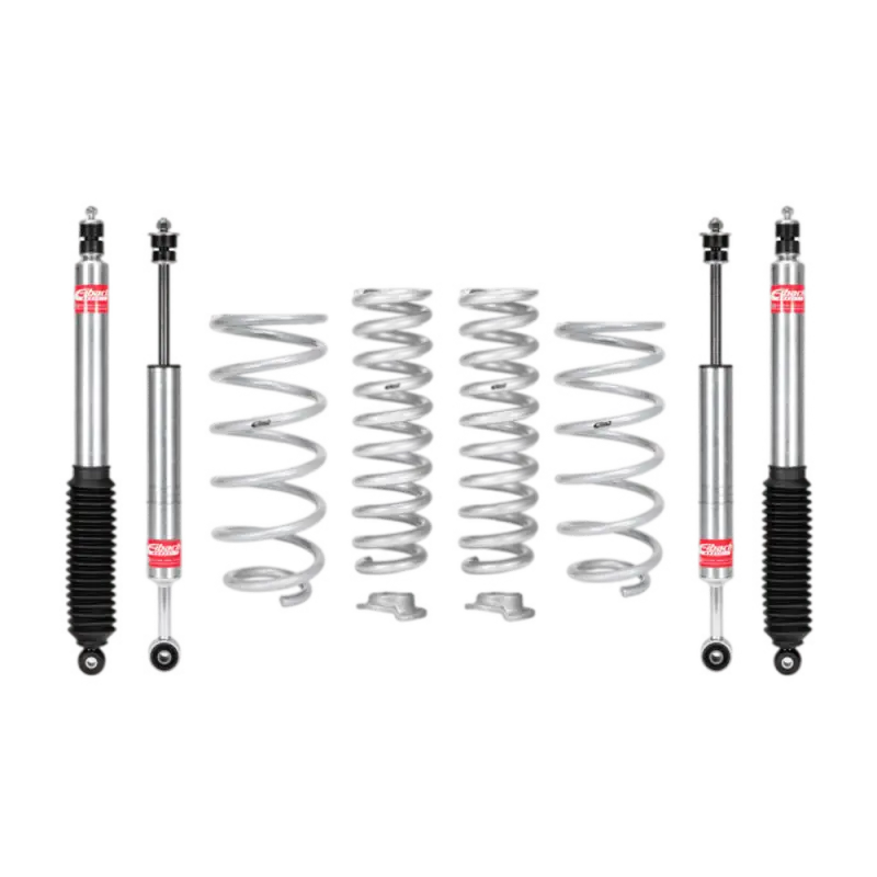 Eibach Pro-Truck Lift System Stage 1 for Toyota FJ Cruiser 2010-2014, featuring 2.75-inch lift springs and shocks, durable and race-proven.