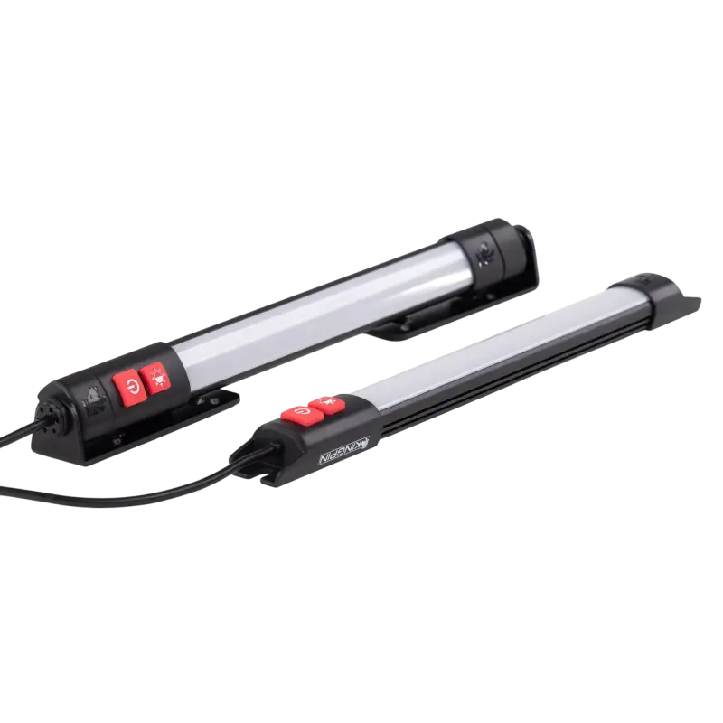 Two LED light bars with red light, featuring add 360-degree rotation in F-Series 12-inch Light