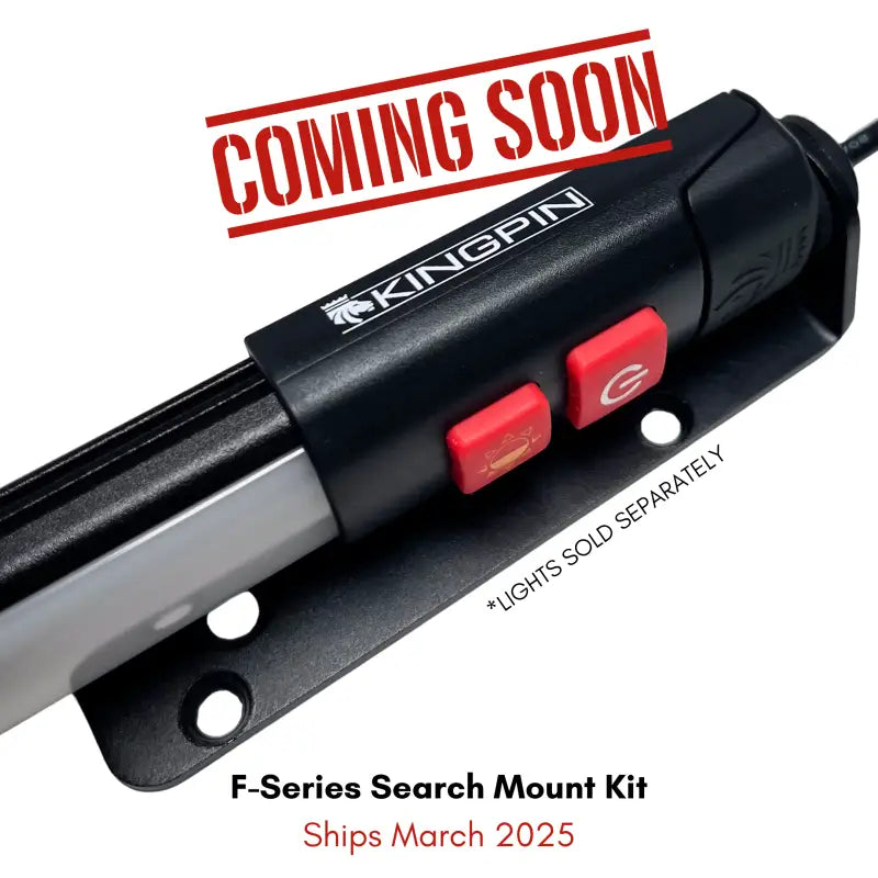 Black search mount kit for F-Series 12 Light with 360-degree rotation and red light