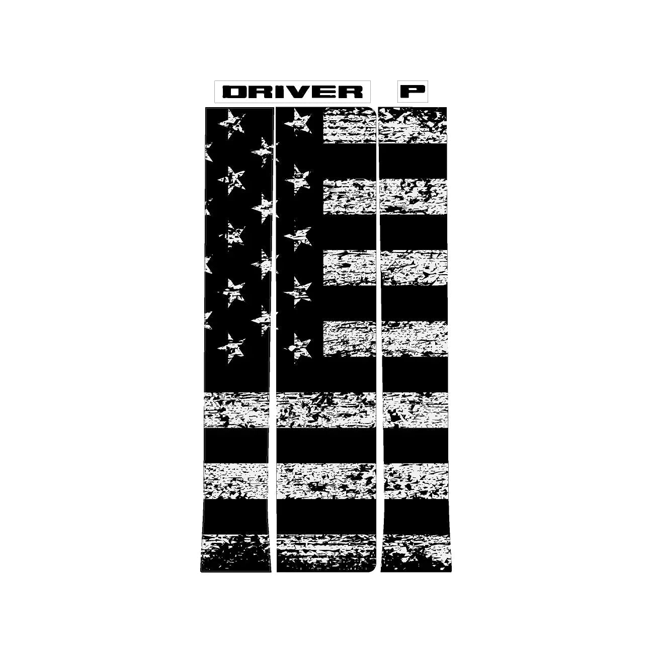 American Flag Middle Tailgate Overlays For 2021+ Bronco