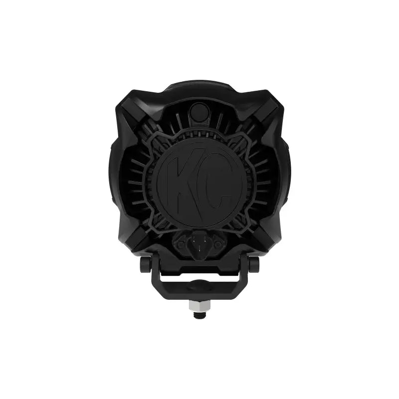 Back view of Gravity® Titan™ 6-inch LED off-road light, featuring the KC logo and rugged housing for off-road durability.
