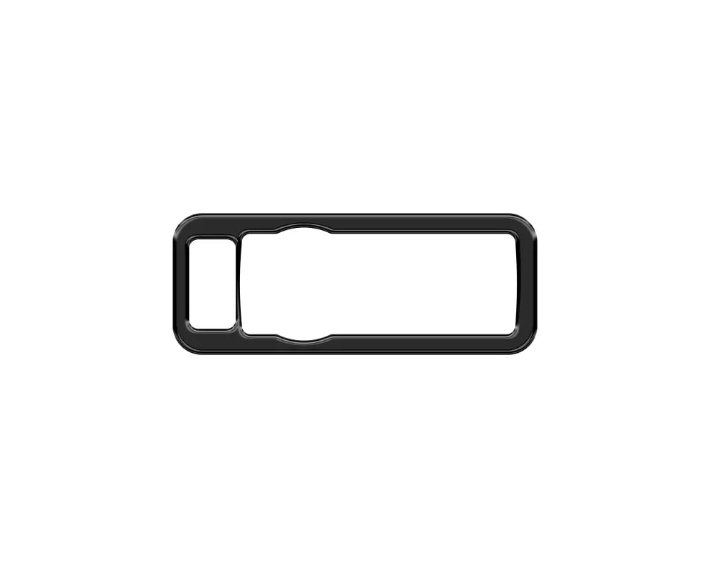 Black rectangular headlight switch accent overlay with rounded corners for Ford Maverick