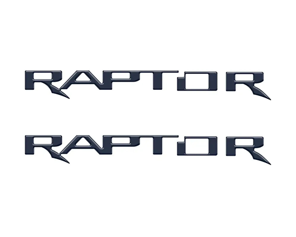 Two RAPTOR hood cowl emblem inserts for Ford F-150 and Bronco Raptor