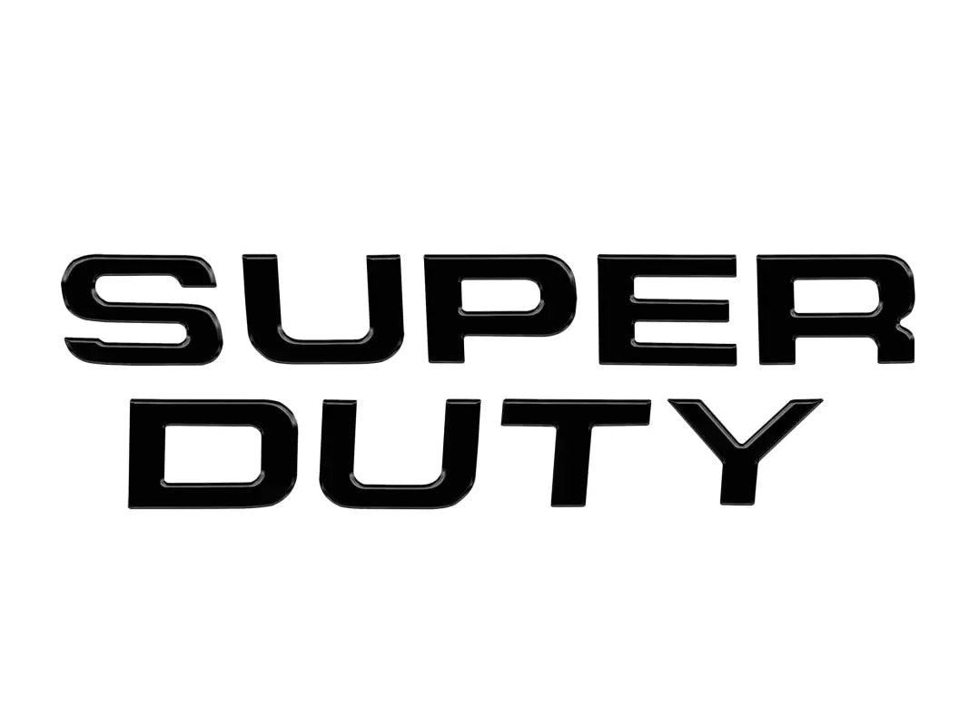 Black SUPER DUTY hood letter inserts for Ford Super Duty trucks