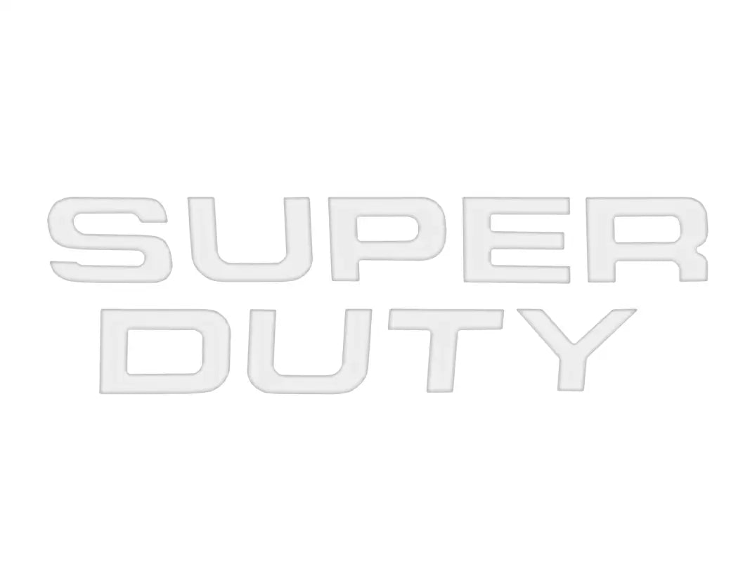 White super duty hood letter inserts for Ford Super Duty trucks 2008-2016