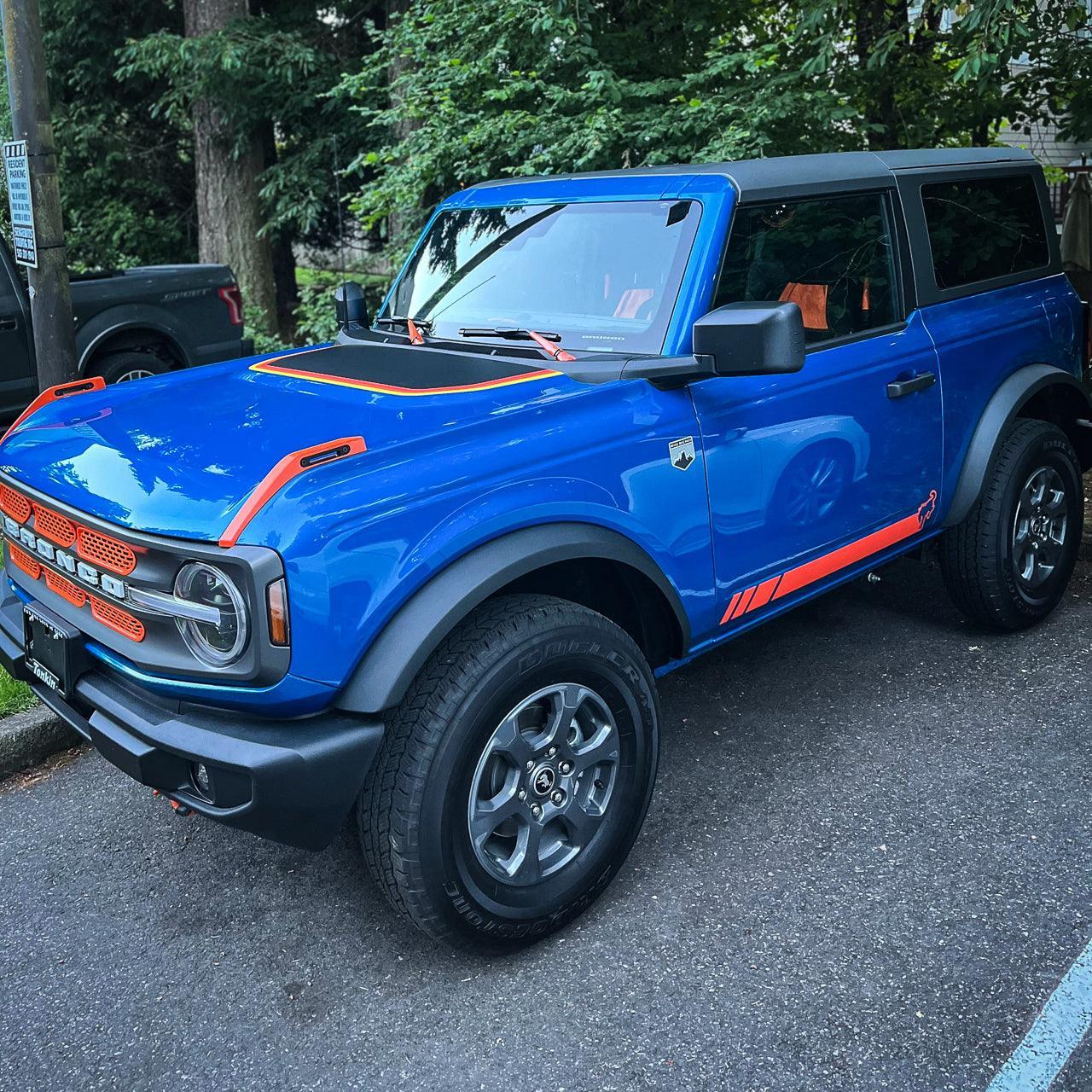 Retro Stripes Hood Overlay (Matte or Gloss) For 2021+ Bronco