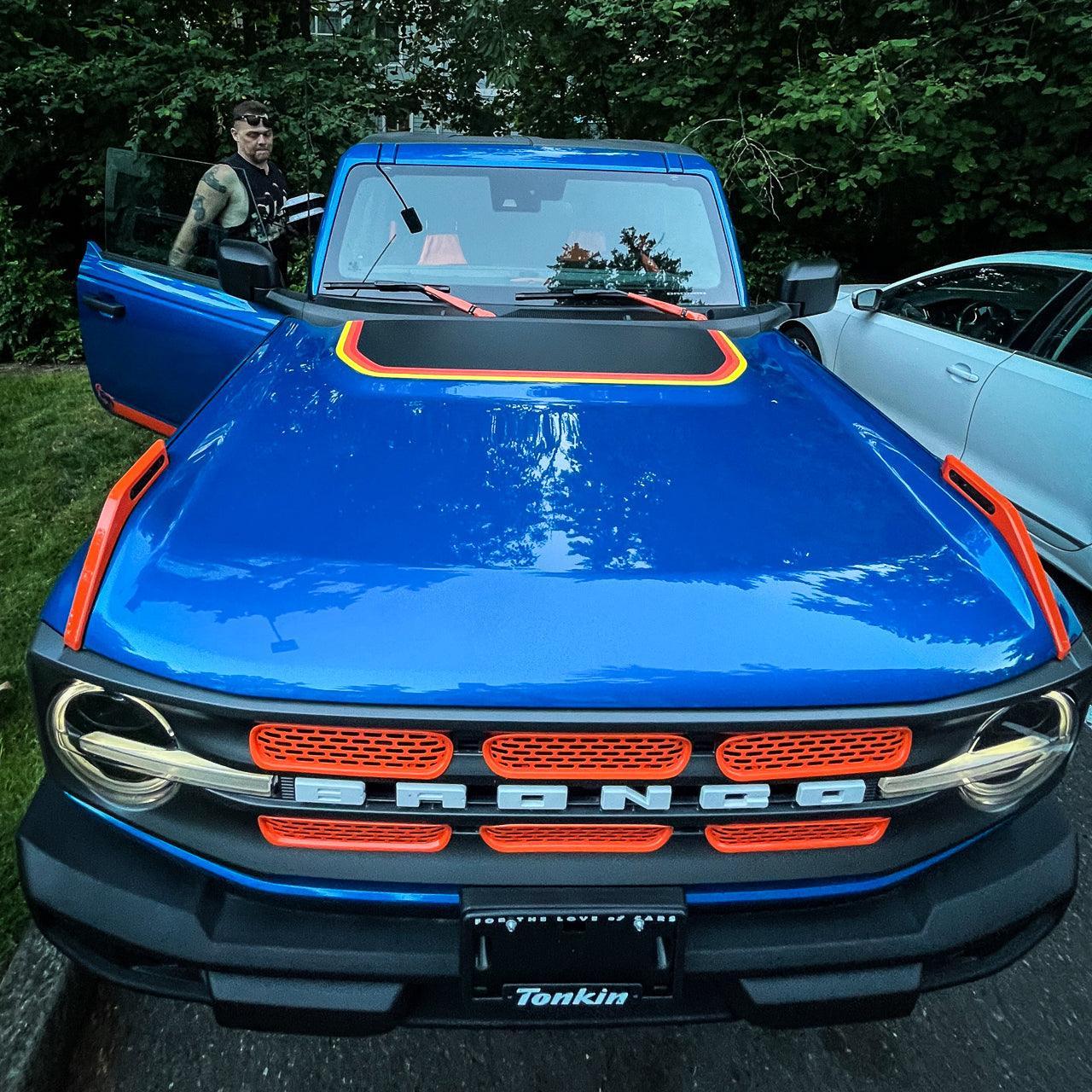 Retro Stripes Hood Overlay (Matte or Gloss) For 2021+ Bronco