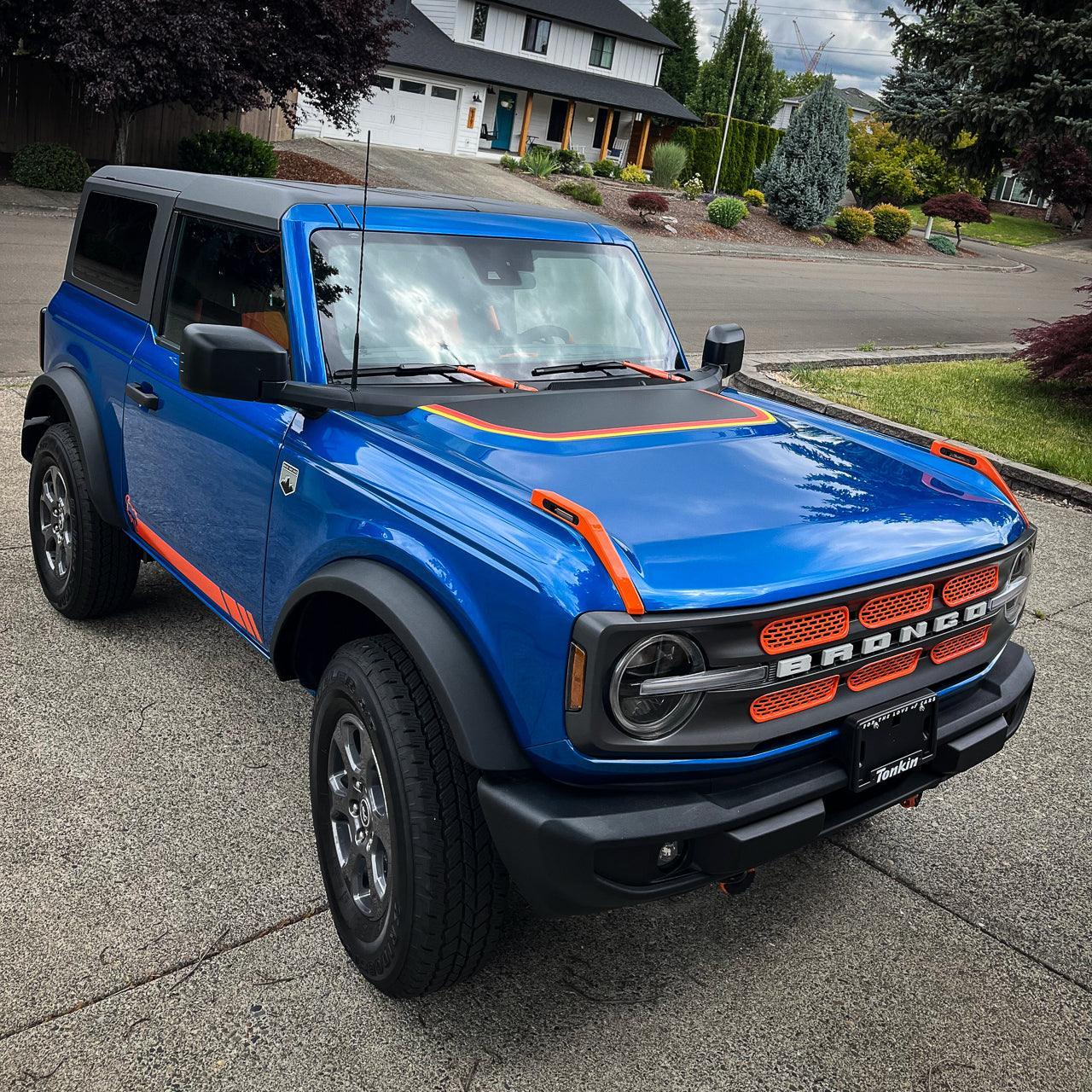Retro Stripes Hood Overlay (Matte or Gloss) For 2021+ Bronco