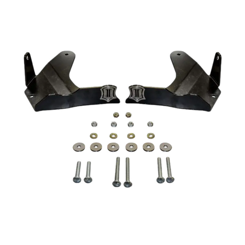 07-09 FJ/03-09 4RUNNER/05-15 TACOMA LCA skid plate kit with mounting hardware for Toyota suspension protection.
