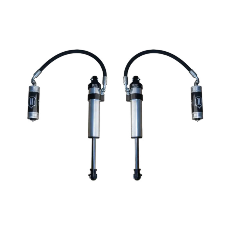 TOYOTA SECONDARY LONG TRAVEL 2.5 RR PAIR suspension components with remote reservoirs for enhanced off-road performance. Compatible with Toyota Tacoma, 4Runner, and FJ Cruiser models from 2005 to 2023.