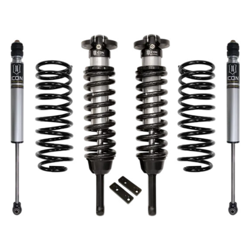 Four black and silver aluminum series suspension struts for Toyota 4Runner Ride Quality