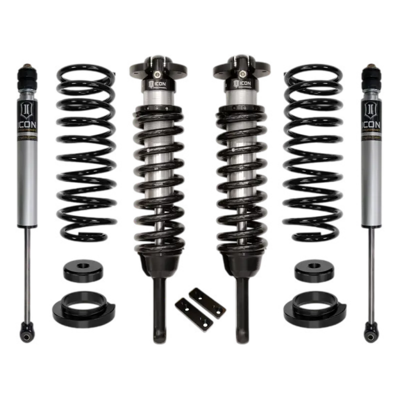 03-09 GX470 0-3.5" Stage 1 Suspension System featuring coilovers, shocks, and springs for Toyota GX470 models from 2003 to 2009.