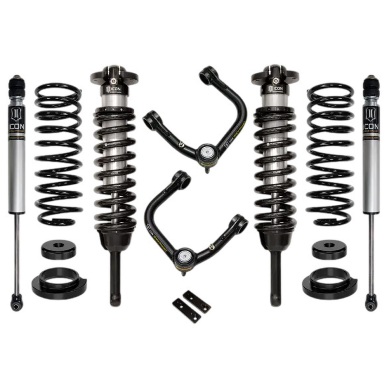 03-09 GX470 0-3.5" Stage 2 Suspension System with Tubular UCA, featuring coilovers, shocks, springs, and control arms for Toyota GX470 models.