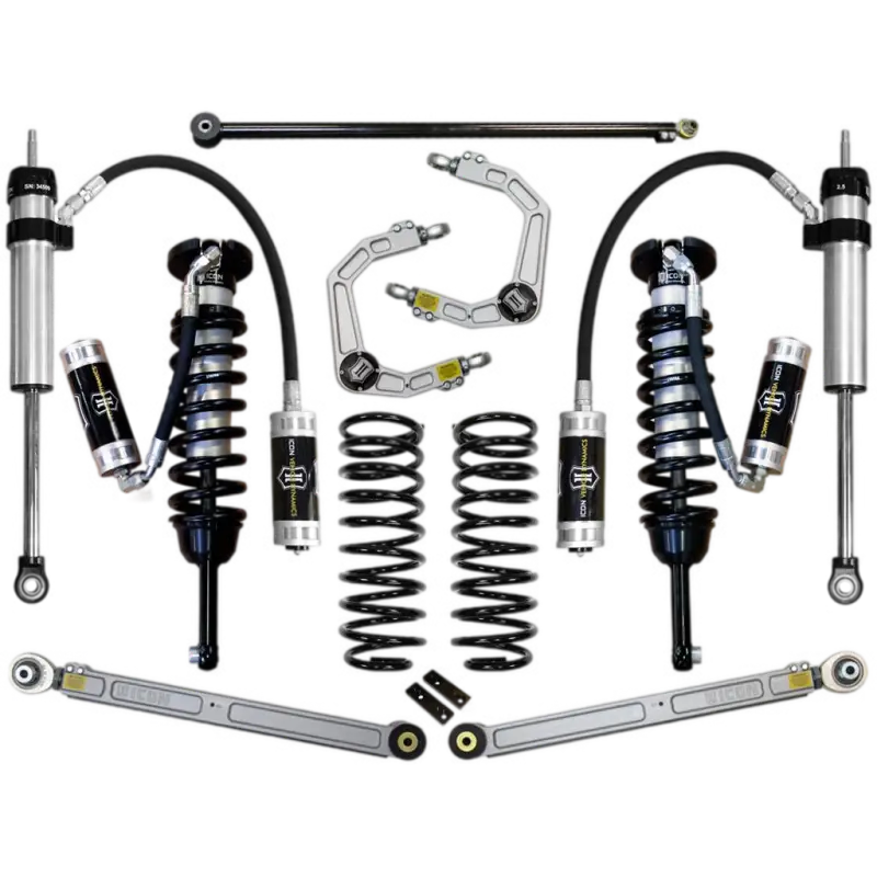 10-UP GX460 0-3.5" Stage 5 Suspension System with Billet UCA, featuring coilovers, shocks, springs, and control arms for Toyota GX460 models.