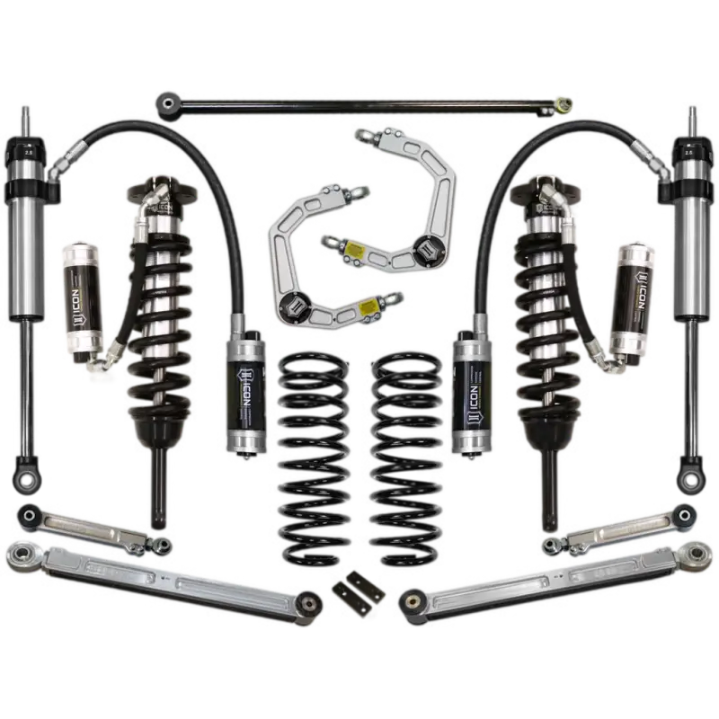 Silver and black suspension kit with delta joint control arms and ball joints for 03-09 4Runner