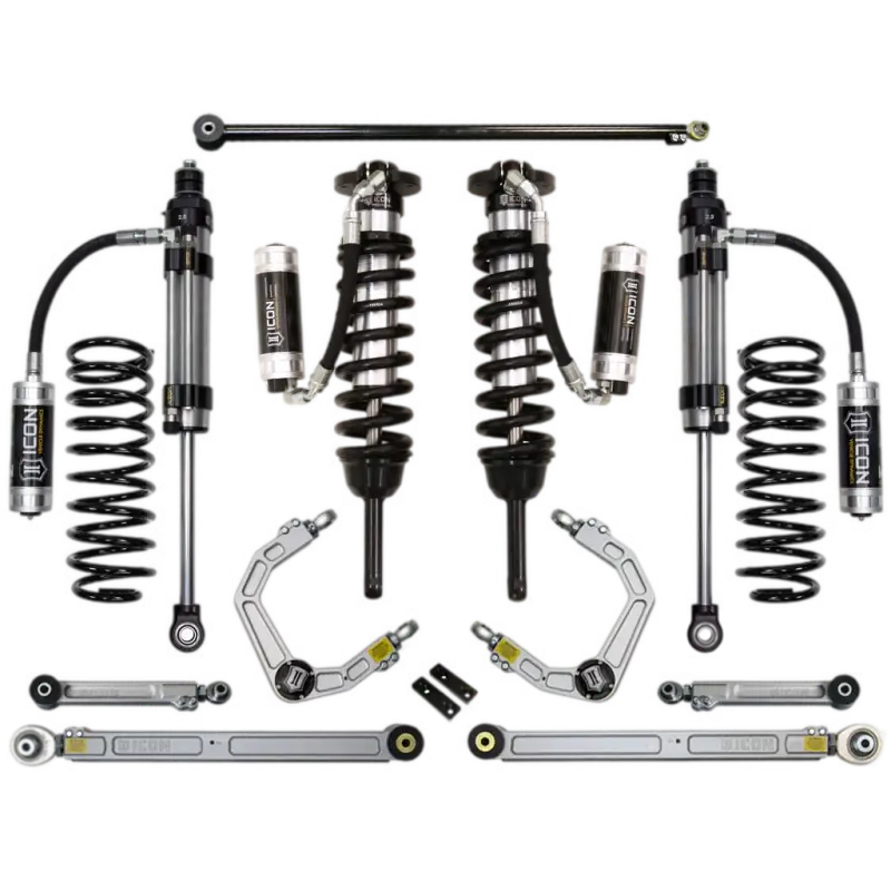 10-UP GX460 0-3.5" Stage 8 Suspension System with Billet UCA featuring coilovers, shocks, control arms, and suspension components for Toyota GX460.