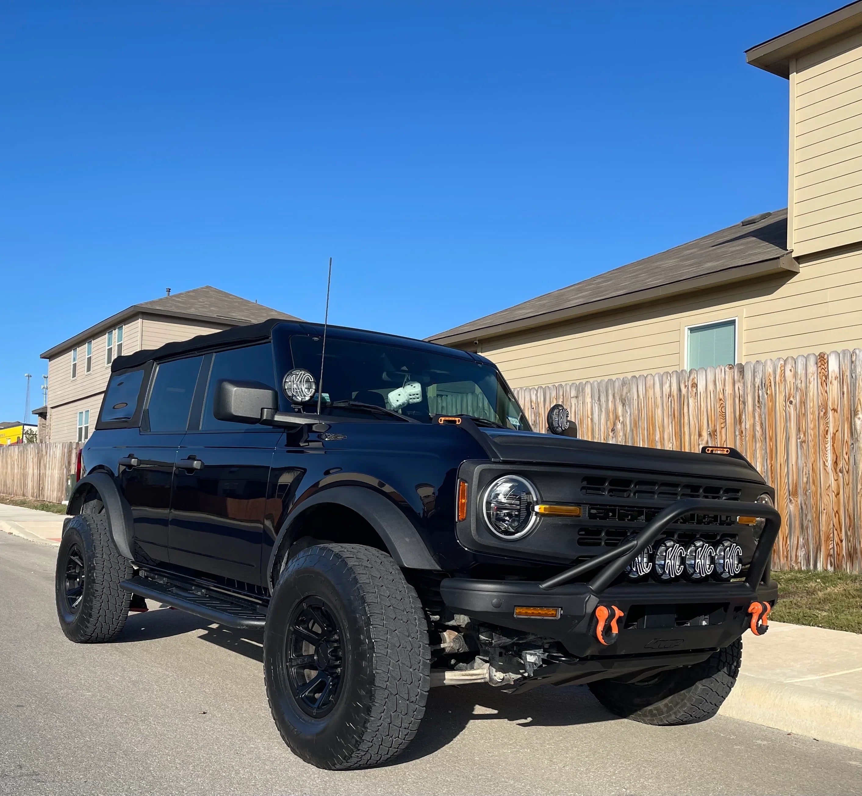 V2 Smoked Shortie Style Light Bar Overlays For 2021+ Bronco (Standard Headlights)
