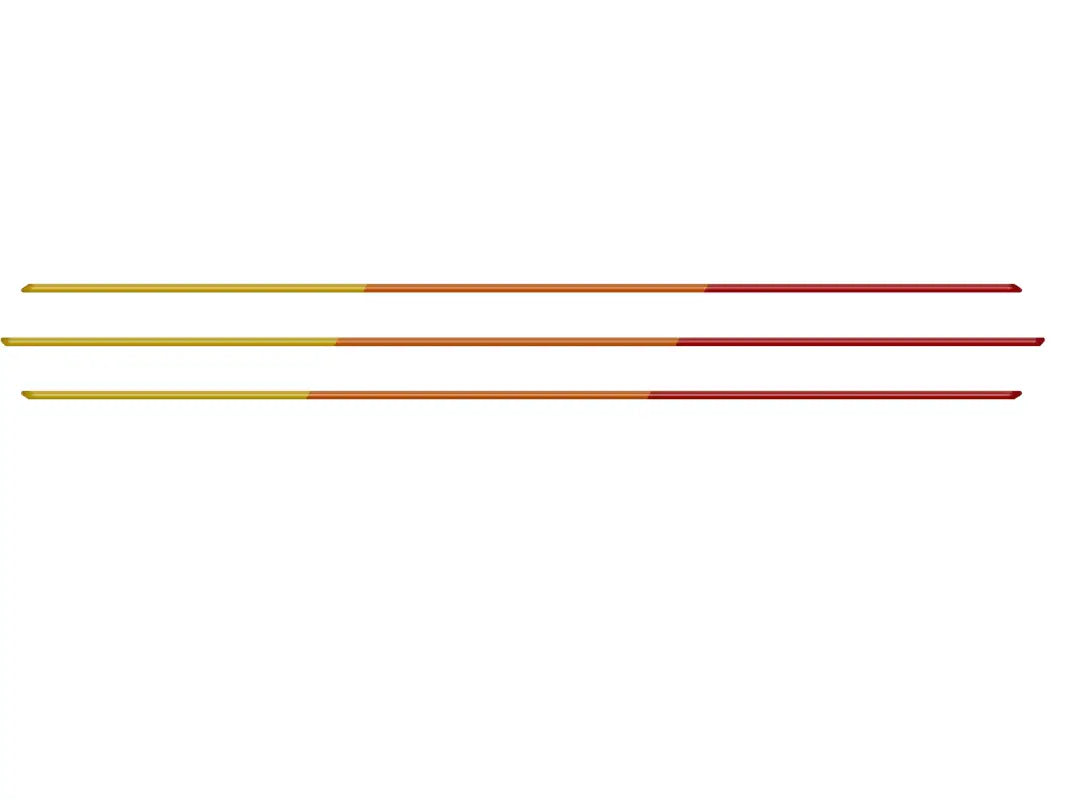 Tri-color inner hood scoop line accents in yellow, orange, and red for 2016-2023 Toyota Tacoma, shown on a white background.