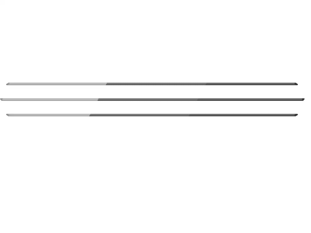 Black inner hood scoop line accents for 2016-2023 Toyota Tacoma, shown on a white background for a detailed view.