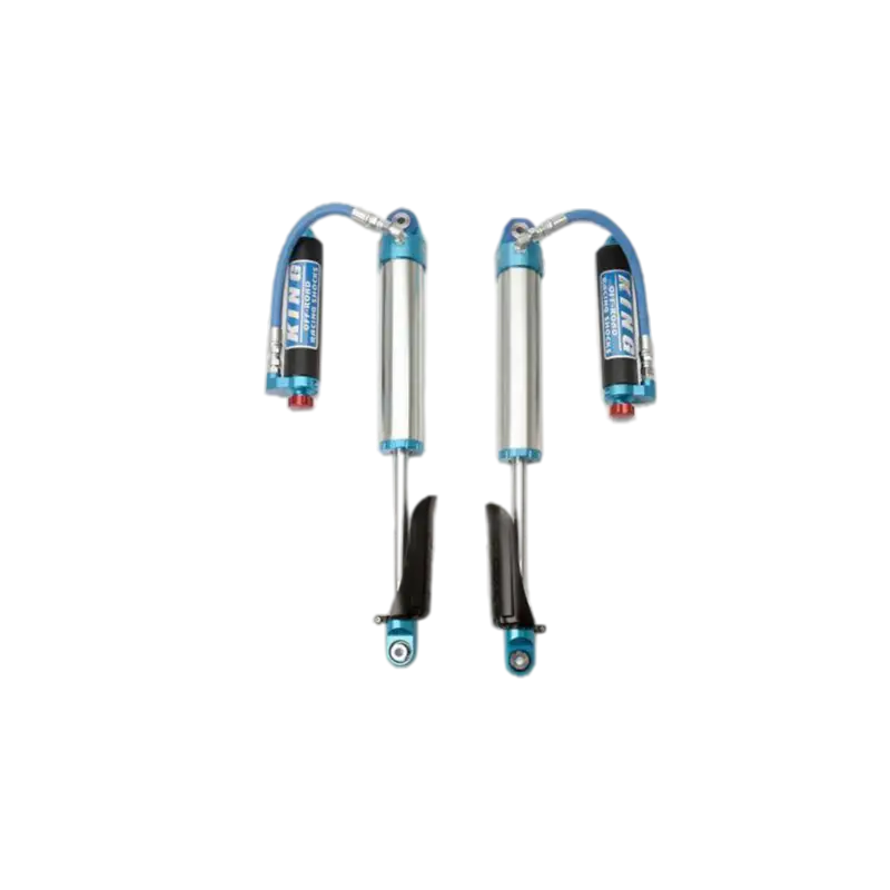 Jeep JL front shocks with remote reservoir for 0-2.5'' lift. Zinc-plated 2.5'' cylinders and anodized aluminum reservoirs for 2018-2023 models.