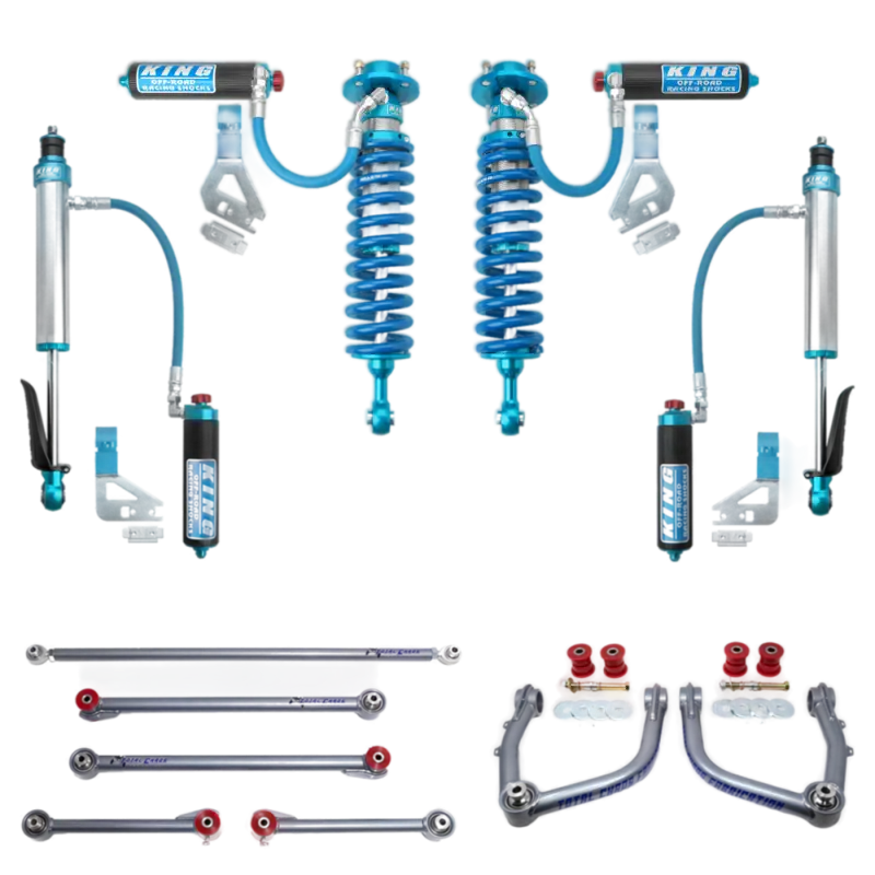 '22-23 Toyota Tundra King 2.5 RR Coilovers & Rear Shocks w/ Upper Arms & Trailing Arm Combo Kit parts