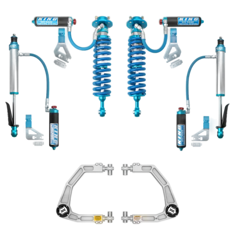 King 2.5 RR Coilovers & Rear Shocks w/ Upper Arms & Trailing Arm Package - 22-24 Tundra - Icon Billet Upper UCA