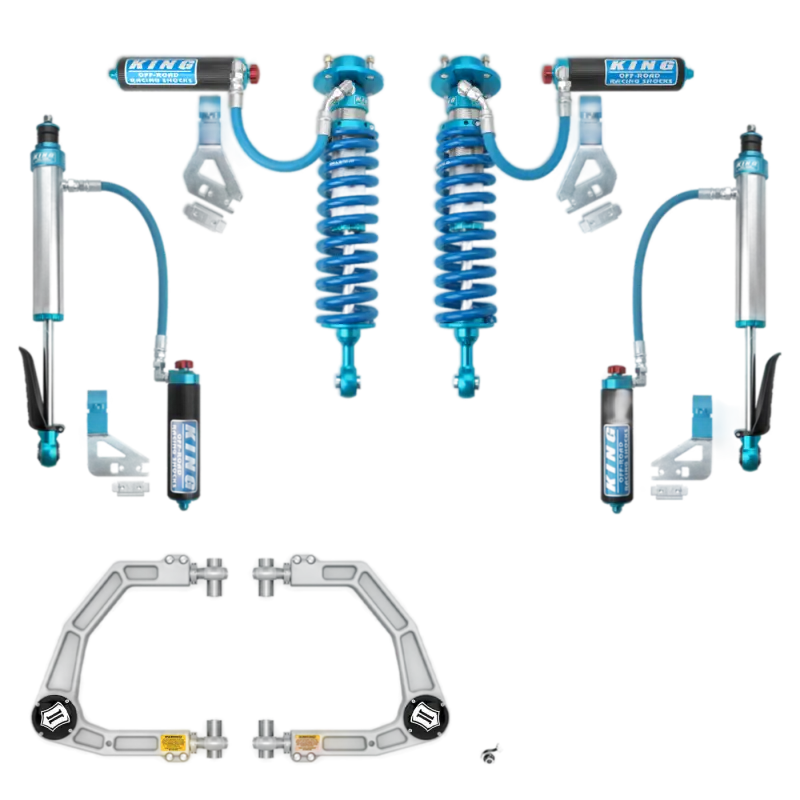 King 2.5 RR Coilovers & Rear Shocks w/ Upper Arms & Trailing Arm Package - 22-24 Tundra - Icon Billet Upper UCA