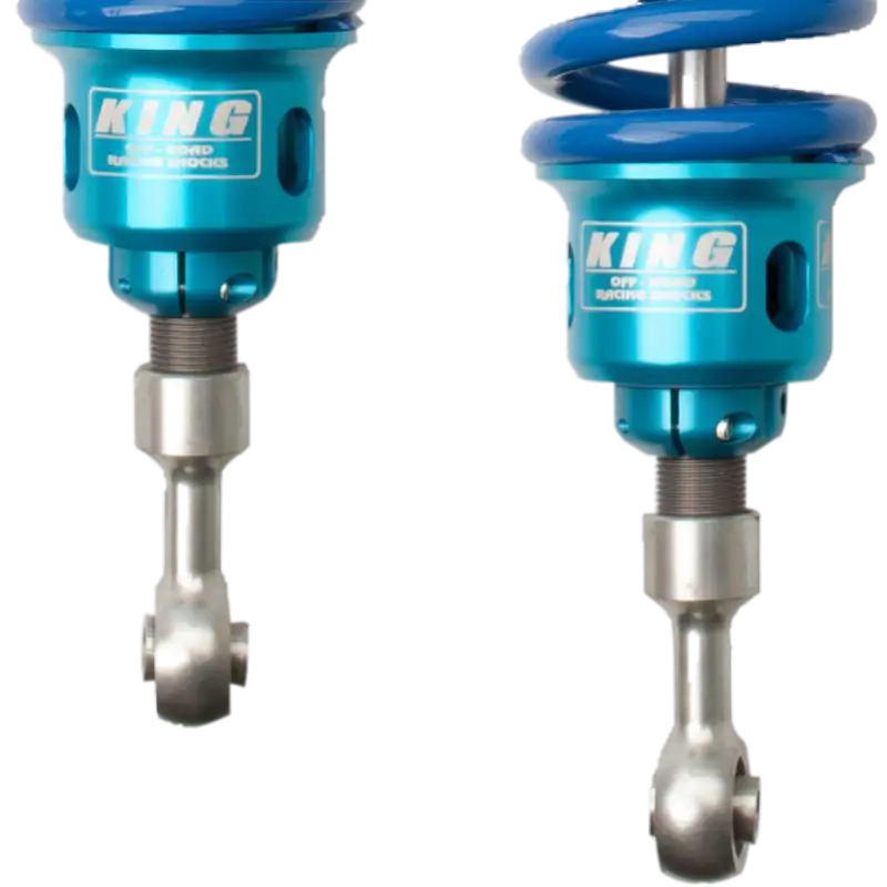 Lower section of King 3.0 RR Coilovers for Toyota Tundra, highlighting the robust build and adjustable components for enhanced suspension.