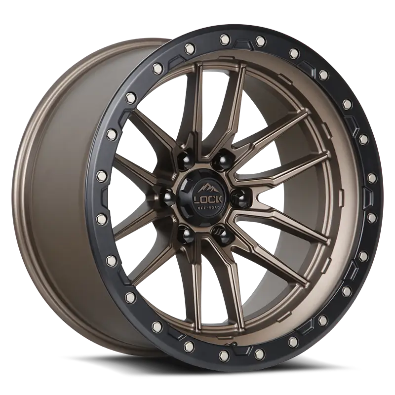 KRAWLER-MATTE BRONZE wheel with deep lip technology, aggressive multi-spoke design, and durable matte bronze finish for off-road vehicles.