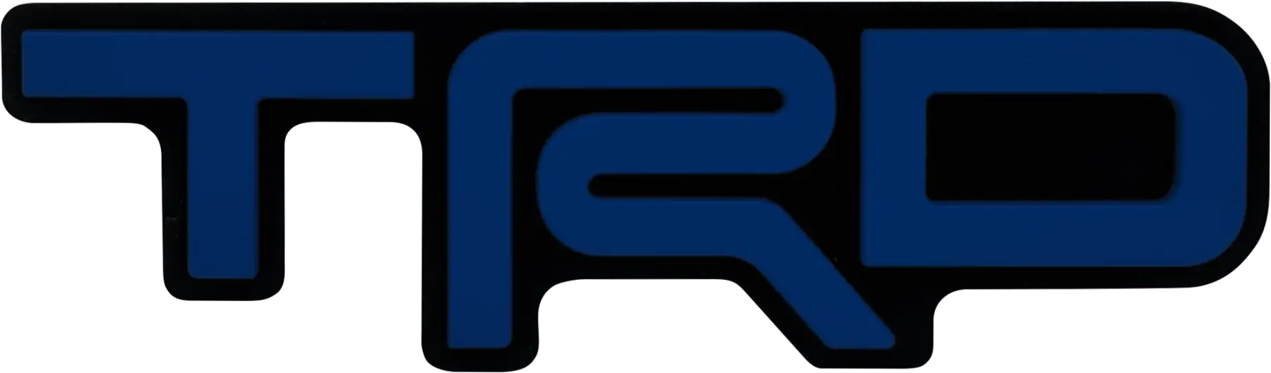 Blue TRD logo grille badge for route protection on Toyota vehicles