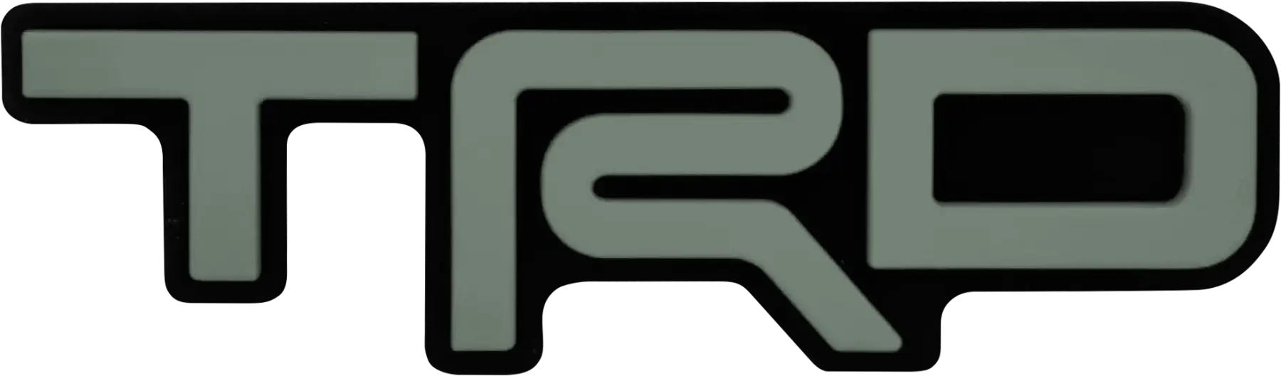 Gray TRD logo grille badge for route protection and stylish vehicle branding