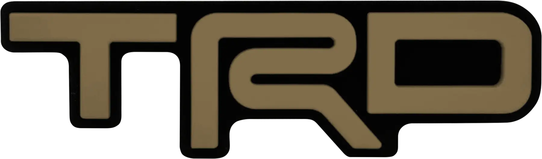 Gold TRD logo grille badge for route protection and vehicle branding