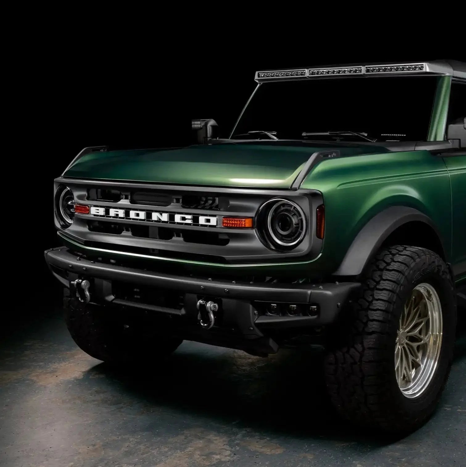 Triple LED Fog Light Kit For 2021-2026 Ford Bronco | Steel Modular Bumper | 90W