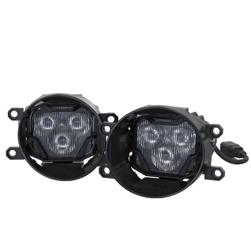 Morimoto 4Banger LED Fog Lights in white for 2012-2015 Toyota Tacoma, featuring durable housing and advanced LED technology.