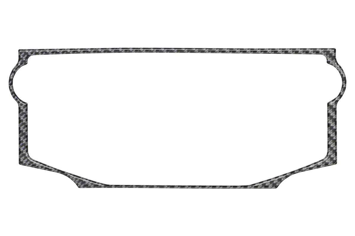 Carbon fiber-style Navigation/CD Player Outer Radio Display Accent for 2014-2024 Toyota 4Runner, shown as a standalone decal accessory.
