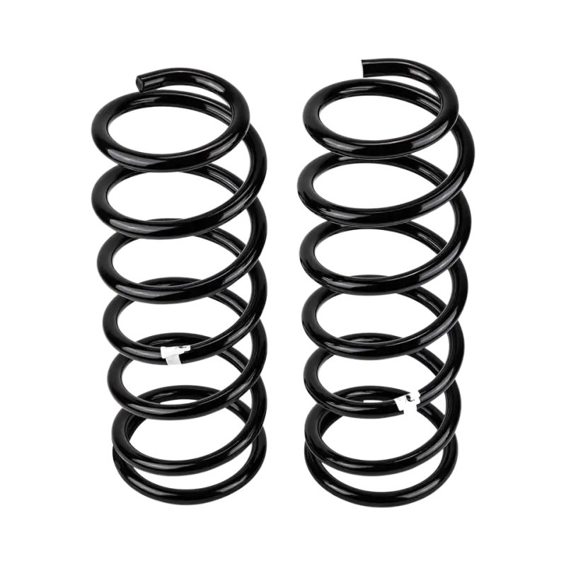 OME Rear Coil Spring Set for 4WD vehicles, featuring durable black steel construction for enhanced suspension performance and heavy load support.