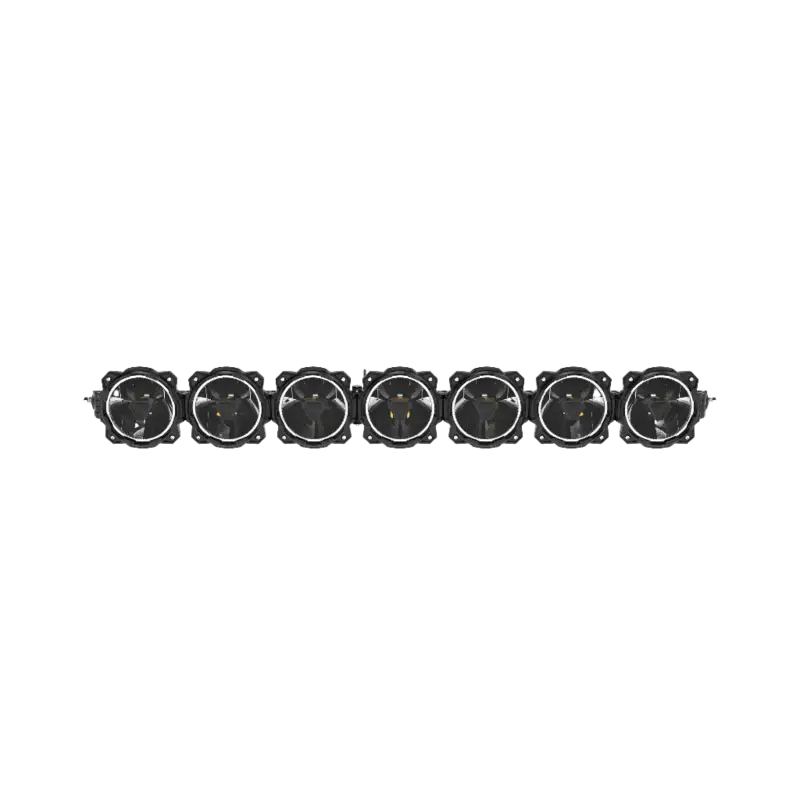 Front view of Can-Am X3 Gravity Titan LED light bar with 7 lights, designed for intense off-road illumination.
