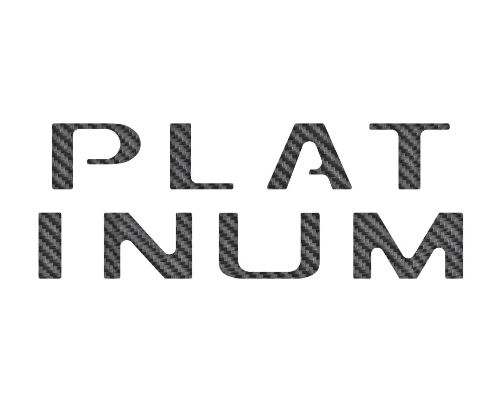 Platinum tailgate letter inserts with carbon fiber texture for 2021-2024 Ford F-150